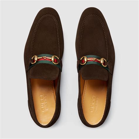 gucci horsebit loafer brown suede